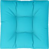 vidaXL Palletkussen 80x80x12 cm stof turquoise