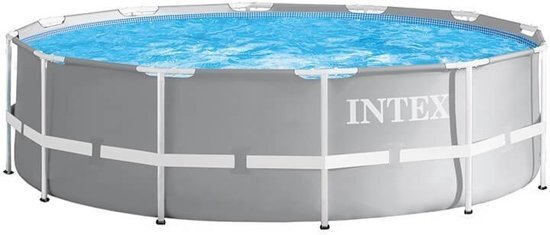 Intex Opzetzwembad Met Accessoires Prism Frame Ã˜457 X 122 Cm Grijs