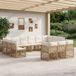 Maison Exclusive Salon de jardin exclusif - Ensemble de canapés d'extérieur pour 13 personnes, coloris naturel et crème, en polyester