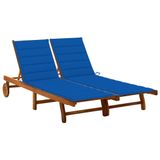 VidaXL Tuinstoel Acaciahout Blauw
