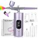 Airbrush-set met compressor, draadloos, 25 PSI, LCD-display, 0,1 mm spuitmond