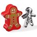 Patisse 13725 - Metalen doos in de vorm van Gingerman met 4 uitsteekvormen van roestvrij staal