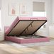 Maison Exclusive - Cadre de lit ottoman avec matelas rose 160x200 cm velours