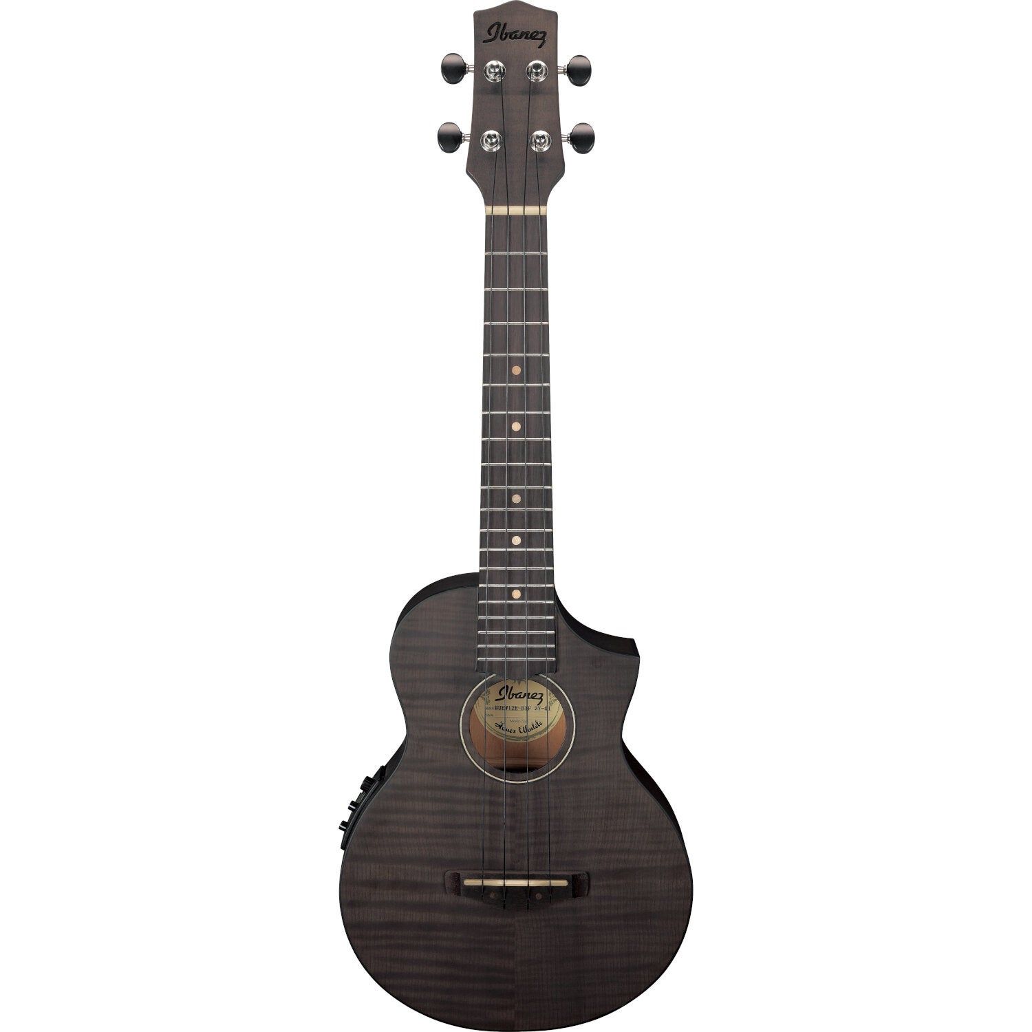 Ibanez UEW12E Black Ice Flat Concert Ukulele