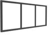 Vente-unique Bovenraam werkplaats in gepoedercoat aluminium - L93 x H40 cm - Zwart - BAYVIEW