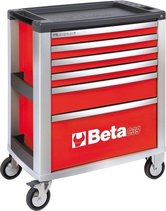 Beta Gereedschapswagen C39 met 6 laden - rood