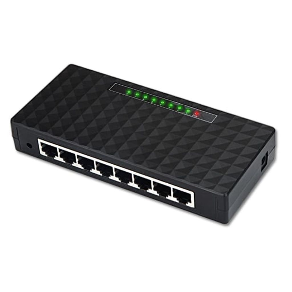 HaverCo 8 poorts Ethernet Gigabit Ethernet Network Switch 101001000 Mbps 220 V voeding
