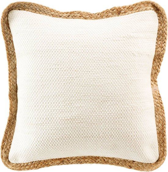 Merkloos Sierkussen 45 x 45 cm Cedar Wit