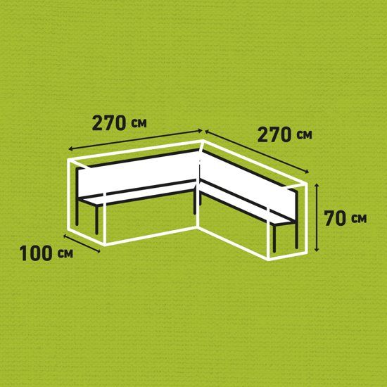 Madison Luxe loungebank beschermhoes XL 270 x 270 x 100 / 70 cm Grijs