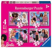 Ravensburger Barbie Jigsaw Puzzles for Kids Age 3 Years Up - 4 in a Box (12, 16, 20, 24 Pieces)