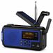 NovaWare Radio d'urgence Solaire à Manivelle - Powerbank Énergie Solaire avec 5000mAh - DAB+/FM - Kit d'urgence - Haut-parleur Bluetooth & Réveil Numérique - Radio portable – Rechargeable & sur Piles – Bleu