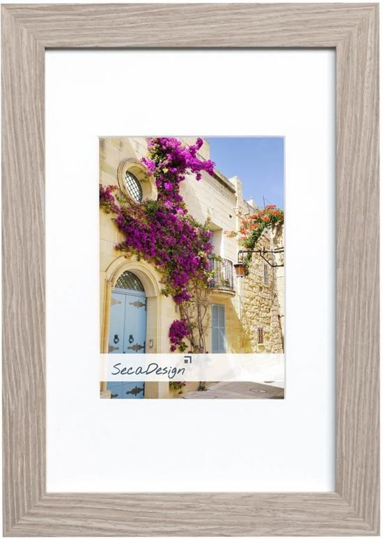 SecaDesign Fino Fotolijst Hout - Fotomaat 13x18 / 9x13 cm - Grijs Eikenkleur