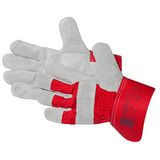 Jah handschoenen met splitleer met manchet (rood)
