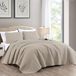 Chezmoi Collection Austin 3-delige extra grote spreiset, kingsize, kaki