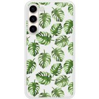 Samsung Galaxy S23 Feuilles de monstera Verstevigd hoesje met sublimatie bedrukking