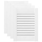 vidaXL Kastdeuren Louvredesign 4 stuks Wit Grenenhout 39,5x29,5 cm