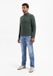 No Excess Trui met halve rits in zware ribstructuur Dark Green