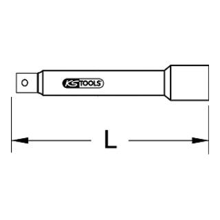 KS Tools 3/8" verlenging met kartel, 125 mm