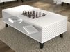 RAVAGE Table basse 90 cm blanc brillant