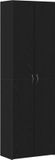 vidaXL Kantoorkast Zwart Eiken 60 x 32 x 190 cm Bewerkt hout