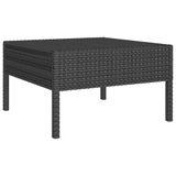 vidaXL 5-delige Loungeset met kussens, polyrattan, zwart
