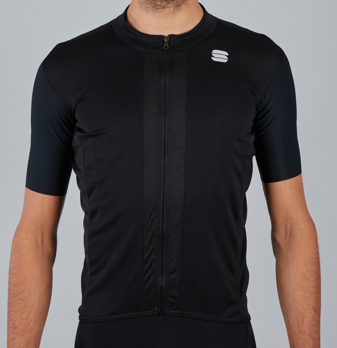 Sportful Strike Short Sleeve Fietsshirt Heren - Zwart, Wit - Maat XL