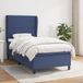 vidaXL Boxspring met matras stof blauw 90x190 cm