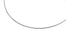 Zinzi 43cm Zinzi zilveren omega collier 1mm breed ZIOM1-43