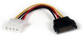 Startech SATA Cable Startech LP4SATAFM6IN Black Male Plug/Male Plug