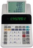 Sharp EL1501 - Witte Bureaurekenmachine - 12 Cijfers - 4x AA Batterijen