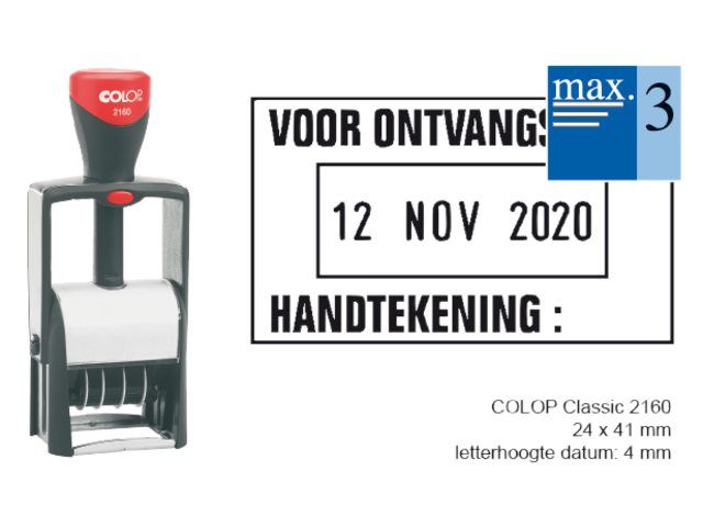 COLOP S2160 Woord-datumstempel +bon 24x41 - 9004362480327