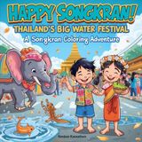 Happy Songkran! Thailand's Big Water Festival: A Coloring Adventure with Thai Kids, Baby Elephants & Giant Water Fights!