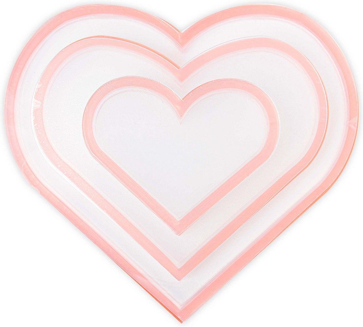 Sizzix Shaker Panes Hearts 3pieces