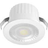 BES LED Glowix LED Veranda Spot Verlichting - Brinton - 3W 260 lm 38D - Warm Wit 3000K - Inbouw - Rond - Wit - Ø44mm Buitenmaat - Ø32mm Zaagmaat