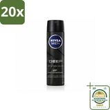 NIVEA MEN Deep Anti-transpirant Spray - Black Carbon - 150 ml - 20 pièces