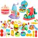 Set de modelage 4-en-1 avec 12 sachets et 24 pots de pâte