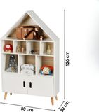 Judy Wild Kid's Spirit "DREAM" Boekenkast Wit Marmer 80x30xH126 cm