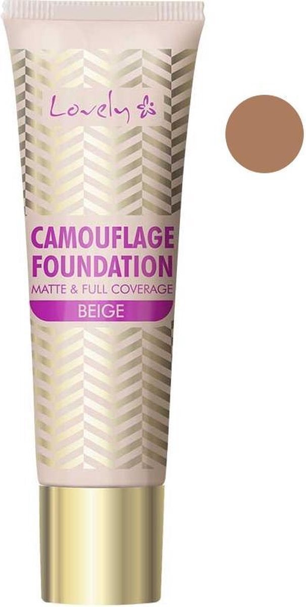 Lovely - Camouflage Foundation Matt & Full Coverage Covering Face Primer 4 Beige 25G