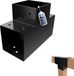 Gezu Impex Connecteur de poteau T 121 x 121 mm | Jeu de 8 Revêtement en poudre noir Raccord d'angle de pergola Forme en T