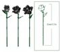 Blocs de construction avec roses noires - Lot de 12 pièces