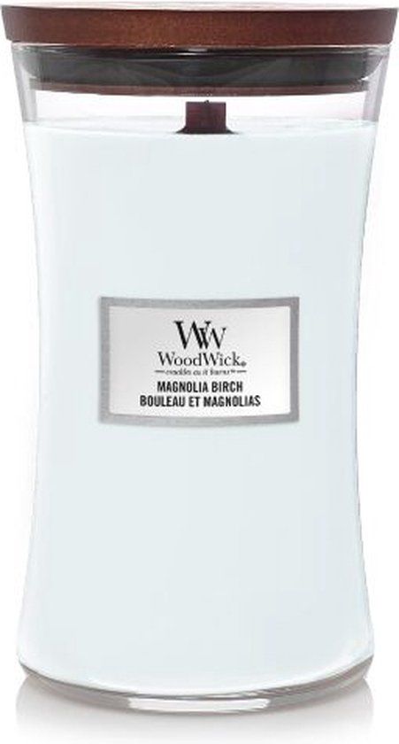 WoodWick Magnolia Birch Large Candle - Light Blue - 10.20 cm