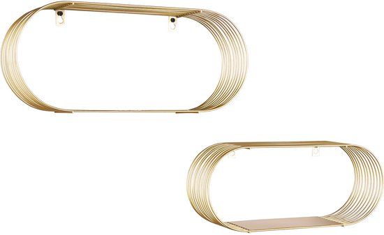 Mirrors and more TRIO International GmbH Wandrek - Muurplanken - Trio Yoelle - 2-delig - Goud - Metaal