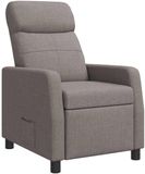 vidaXL Recliner Taupe Stof
