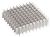 NeoLab 2-2887 rasterinzetstukken economy voor Kryoboxen 133 mm x 133 mm x 50 mm voor 6,0 mm diameter, raster