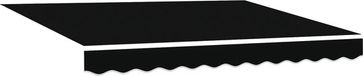 vidaXL - Vervangingsdoek - zonnescherm - voor - 3,5x2,5 - m - Zwart - Polyester