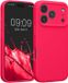 kwmobile telefoonhoesje geschikt voor Apple iPhone 17 Pro - TPU backcover met siliconen coating - Smartphone case in neon roze