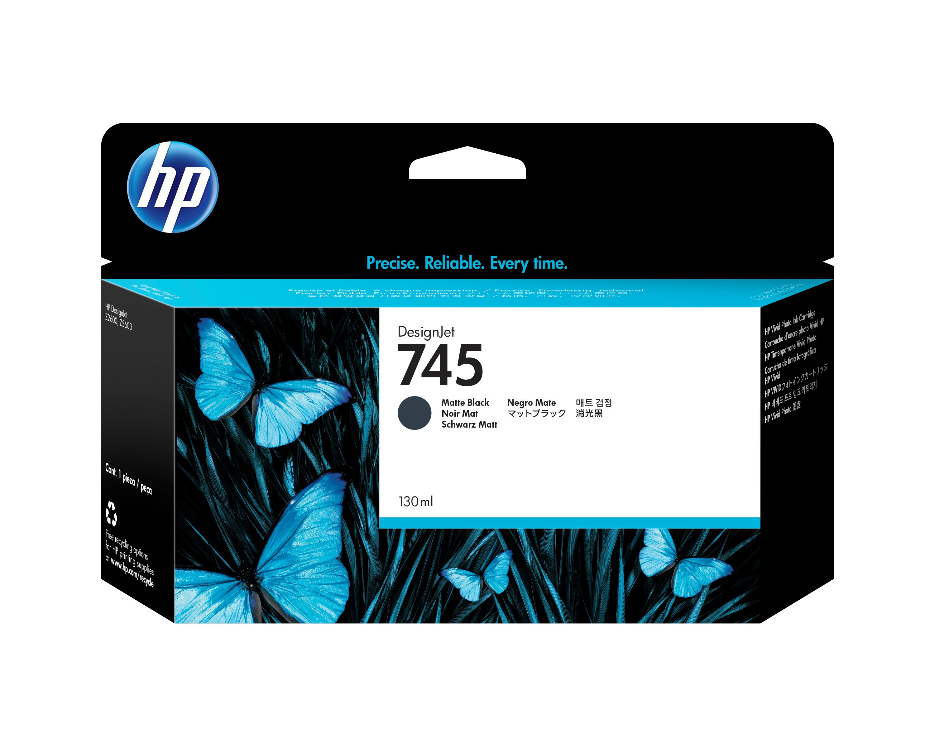 HP 745 - Inktcartridge / Mat Zwart (F9J99A) - Origineel