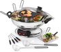 KitchenChef KCP.FOND-ASIA Fondue, Gourmet & Wok voor 6 personen - Roestvrijstaal - 1950W
