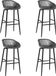 Maison Exclusive - Lot de 4 tabourets de bar, gris