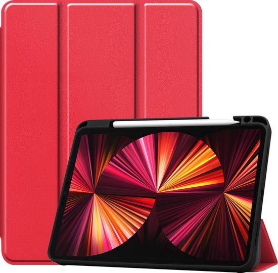BASEY. Hoesje voor iPad Pro 11 inch (2021) - Rood - Book Case